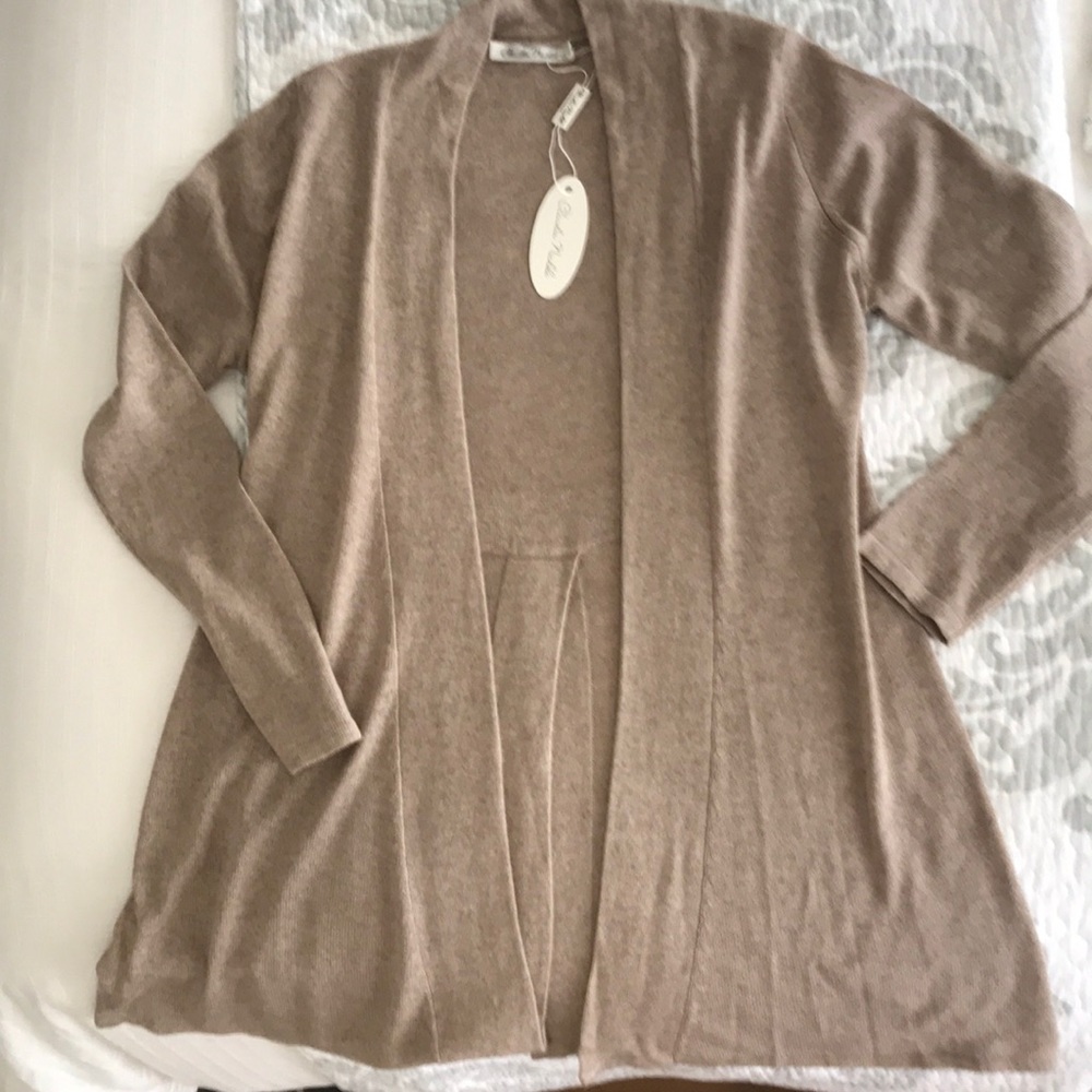 Silk Cashmere Split Back Sweater